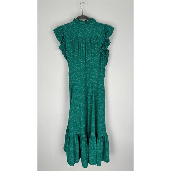 Kate Spade Poolside Dot Wrap Dress Womens 10 Emerald Coast Green Pink New - Picture 13 of 14